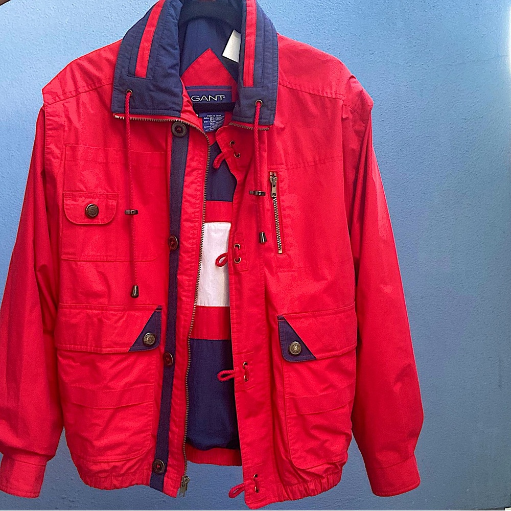 Gant Red, White & Blue Reversible Jacket Med.